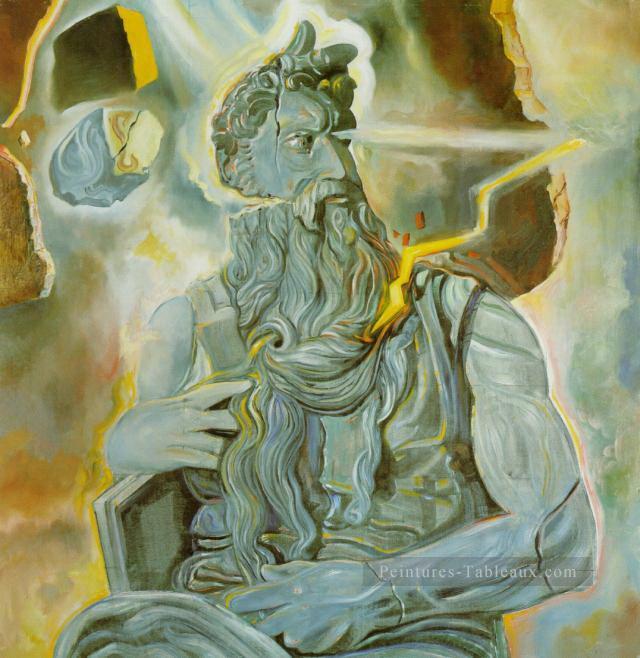 Después del Moisés de Miguel Ángel en la tumba de Julio II en Roma Salvador Dalí Pintura al óleo